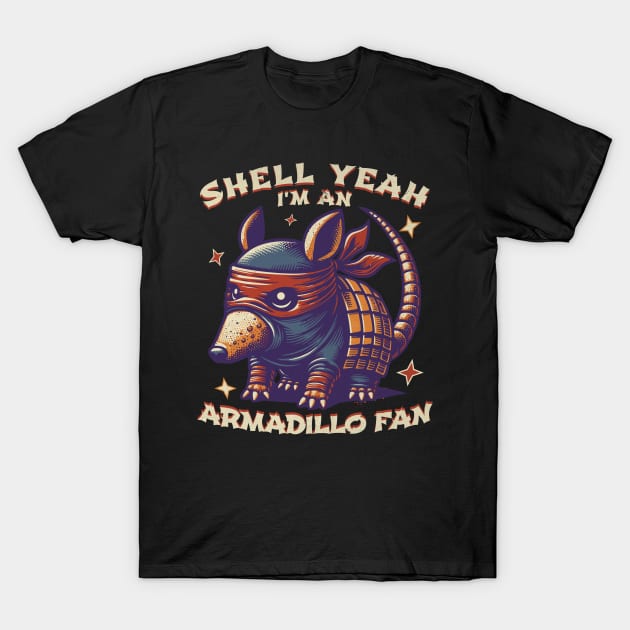 Shell Yeah Armadillo Enthusiast Vintage Look T-Shirt by JJDezigns